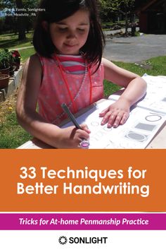 Here are techniques for better handwriting that rely on novelty and additional sensory input to encourage children put pencil to paper and practice better penmanship. #penmanship #cursive #print #handwriting Penmanship Cursive, Better Handwriting, 4th Grade Writing Prompts, Teaching Kids To Write, Different Handwriting, Penmanship Practice, Teaching Cursive, Letter Reversals, Sensory Input