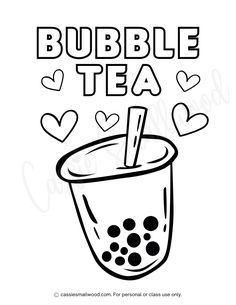 bubble tea coloring page free printable pdf Boba Kawaii, Cute Boba Tea, Projet Cricut, Cute Boba, Boba Drink, Earth Day Crafts