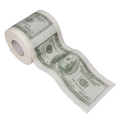 a roll of one hundred dollar bills on a white background