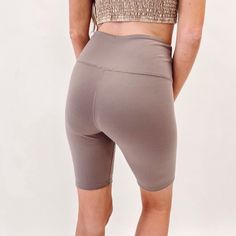 - 82% Microfiber, 18% Spandex - High waisted - True to size - Model is pictured in a size small - Paired with "Emily Tee" + "Nude Bralette" Biker Shorts, Sport Pants, Bralette, Capri Pants, Spandex, Tights, High Waisted, Pants