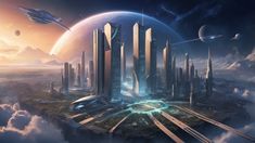 wellcome to 2025 Future Civilization, Civilization Art, Pencemaran Udara, City Sky, Alien Worlds, Hepa Filter, One Image, Sci Fi Art, Creating Art