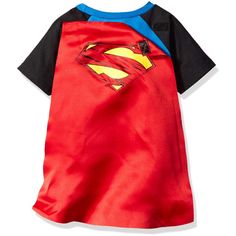 Your little hero will look so cool in this action packed Superman costume design caped t-shirt Boys Cape, T Shirt Cape, Justice League Superman, Superhero Superman, Robin Cosplay, Detachable Cape, Dc Comics Cosplay, Batman Cosplay, Justice League Wonder Woman