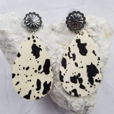 Cow Print Western Teardrop Dangle Earrings Length 8cm Cow Print Earrings, Teardrop Dangle Earrings, Accessories Jewelry Earrings, The Pretty, Pretty Jewellery, Cow Print, Women Accessories Jewelry, Earrings Jewelry, Women's Accessories