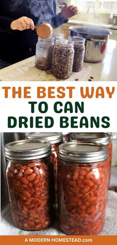 the best way to can dried beans