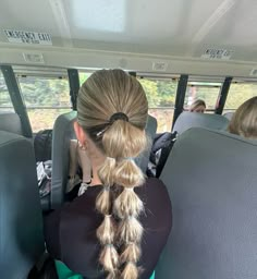 Slick back into two bubble braids !💕 Volleyball Hairstyles Slick Back, Slick Back Hairstyles Sports, Slick Back Volleyball Hairstyles, Slick Back Bubble Braid, Fishtail Bubble Braid, Track Hair Styles, Two Bubble Braids, Double Bubble Braid, Hair Styles For Sports