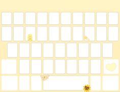 a computer keyboard with yellow flowers on it