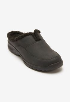 Slide on these super-soft mules for an instant dose of cozy comfort. Padded insoleNubuck-like upperFaux fur trim and liningCenter elastic gore for a Flat Dress Shoes, Slip On Mules, Mule Sandals, Swimsuits For All, Swimwear Cover Ups, Slide On, Slides Shoes, Leather Shops, Boots And Sneakers