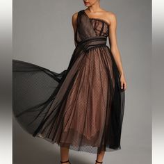 Selling A Stunning By Anthropologie Tulle Dot Maxi Dress Size 24w. Black Color. Never Worn, Nwt. Bundle To Save Z9 Black Tulle Midi Dress For Evening, Black Tulle Evening Midi Dress, Chic Evening Dresses In Polka Dot, Chic Polka Dot Evening Dress, Black Tulle Midi Dress For Party, Black Tulle Dress For Spring, Polka Dot Evening Dress For Spring, Chic Black Tulle Mesh Dress, Chic Black Mesh Dress With Tulle Material