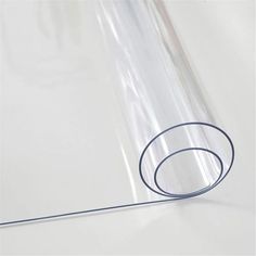 a clear plastic sheet with a blue line on the bottom and an oval in the middle