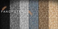 four different colored stone wallpapers with the words fancy stones