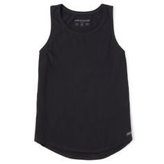 A lightweight version of the classic, long-lasting tees you know and love—now in a tank? It’s a Crusher-LITE dream come true. 100% USA Grown Cotton Jersey 4.6 oz. Washed for softness Flattering forward side seams and slight waist shaping Tank has good coverage at front and back Printed graphic. Do what you love. Love what you do.® locker patch Imported | Life is Good Women's Solid Sleeveless High-Low Crusher-LITE Tank T-Shirt in Faded Black Size XS | 100% Cotton Positive Lifestyle, Sleeveless Tee, Help Kids, Children In Need, Knit Tees, Knitting Women, New Wardrobe, Dream Come True, Jet Black