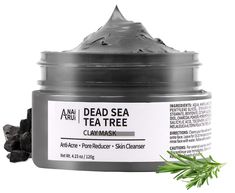 DETOX MUD MASK --- Meiligril dead sea tea tree mud mask helps skin detoxifying, moisturizing and soothing for a supple, smooth skin look, great for acne prone and oily skin, suitable for any skin types, oily, normal, combination, sensitive, for women & men. Apply this mud mask onto your face with our applicator, and cleans and wash off with warm water, follow with a toner or moisturizer. Test for any allergic reaction before use. Tea Tree For Acne, Mud Face Mask, Dead Sea Mud Mask, Acne Face Mask, Dead Sea Mud, Acne Face, Pore Cleanser, Skin Detox, Face Acne