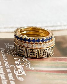 Le Resort Stack – Bijou Limon Gold Bang Rings, Cheap Antique Rings, Mix Metals Rings, Antique Band Ring, Ukrainian Rings, Opal Ring Stack, Gold Wedding Band Stack Ideas, Stack Engagement And Wedding Ring, Heirloom Jewelry Ideas