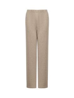 Winter Full-length Pants With Ribbed Waistband, Versatile Full-length Beige Pants, Versatile Straight Pants With Ribbed Waistband, Comfort Stretch Bottoms For Winter Loungewear, Beige Stretch Sweatpants For Fall, Stretch Bottoms With Soft Texture For Fall, Winter High-waisted Stretch Sweatpants, Versatile Full-length Winter Bottoms, Comfort Stretch Pants For Fall Loungewear