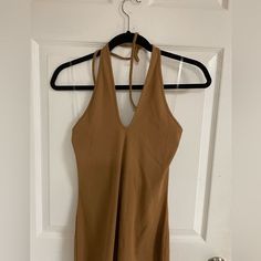 You Are Buying A Wild Fable Dress Color-Brown (Milk Chocolate) 57 Cotton & 38% Recycled Polyester & 5% Spandex Brand New Beige Stretch V-neck Mini Dress, Brown Stretch V-neck Bodycon Dress, Stretch Brown V-neck Bodycon Dress, Brown Fitted V-neck Bodycon Dress, Fitted V-neck Brown Bodycon Dress, Brown Stretch Halter Neck Dress, Stretch Brown Halter Neck Dress, Beige Bodycon Halter Neck Dress, Casual Brown Stretch Bodycon Dress