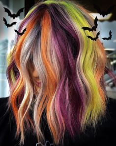 Halloween Hair Color Ideas, Halloween Hair Color, Hair For Halloween, Inner Witch, Vivid Hair Color, Bold Hair Color, Dyed Hair Inspiration, Temporary Hair Color