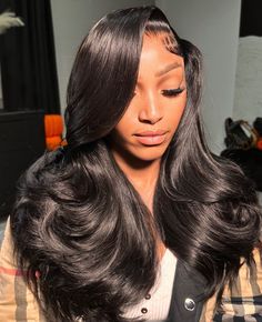 Layers Quick Weave, Quick Weave Updo, Hair Styles Side Part, Weave Updo Hairstyles, Weave Updo, Braids Stitch, Hairstyles Curtain Bangs, Curls Black Women, Frontal Weave