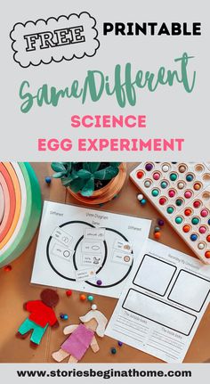 an egg experiment with the text free printable game for children to use in science