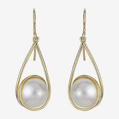 Pearl Type: Cultured Freshwater PearlsFeatures: Quick ShipEarring Back: WireStone Cut: RoundPearl Size: 9.5mMetal Color: YellowEarring Length: 35mmEarring Width: 10mmCare: Wipe CleanBirthstone: June BirthstoneEarrings Style: Drop Earrings, Solitaire EarringsMetal: 14k GoldCountry of Origin: Imported 14k Gold Teardrop Pearl Earrings For Pierced Ears, 14k Gold Teardrop Pearl Earrings, Elegant Yellow Gold Teardrop Earrings With Pearl Drop, Classic Gold Pearl Teardrop Earrings, Yellow Gold Teardrop Pearl Earrings, Gold Teardrop Earrings With Pearl Drop For Anniversary, Modern Teardrop Pearl Earrings For Anniversary, Gold Pearl Teardrop Earrings For Formal Occasions, Modern Teardrop Pearl Earrings For Formal Occasions