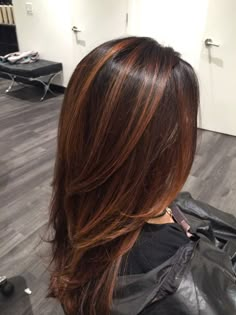 Winter Hair For Brunettes - Yes, Everyone Wants It! Isn't that what you are searching for? Visit now for more details. Brown Hair Cuts, Hair Color Flamboyage, Brown Hair Shades, Red Highlights, Dark Brown Hair Color, Winter Hair Color, Brown Hair With Highlights