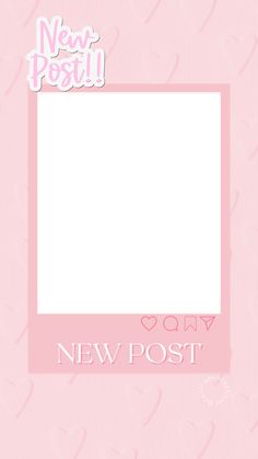 a pink new postcard with the words new post on it