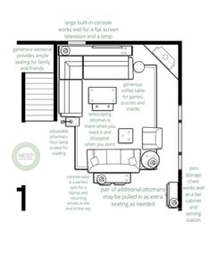 the floor plan for a small living room