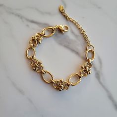 18K Gold Plated Intricate Fancy link chain bracelet . adjustable in lenght 16cm to 21 cm. hypoallergenic and waterproof bracelet Hypoallergenic Metal Chain Link Bracelet, Gold Hypoallergenic Chain Link Bracelet, Hypoallergenic Gold Chain Link Bracelet, Hypoallergenic Gold Bracelet, Hypoallergenic Oval Link Metal Chain Bracelet, Hypoallergenic Metal Chain Bracelet With Oval Links, Hypoallergenic Gold Chain Link Bracelets, Trendy Hypoallergenic Gold-plated Bracelet, Trendy Hypoallergenic Bangle Chain Bracelet