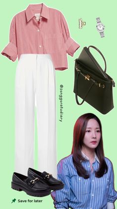 Merah Putih Forecasting Love And Weather Kdrama, Outfit Kantor, Forecasting Love And Weather, Park Min Young, Outfits Casuales