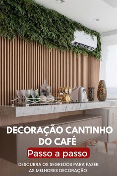 an advertisement for a restaurant called decoracao cantinho do cafe in spanish