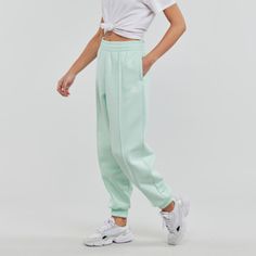 Adidas Women's Essentials Studio Midrise Fleece Pants Ice Mint/ White 2x Nwt Condition: New With Tags Size: 2x Color: Ice Mint / White These Women's Adidas Sweatpants Provide Warmth For The Studio And Beyond. The Fleece Build Is Cut Loose So Your Movement Is Never Restricted, No Matter What Pose You're Doing Or What Errands You Might Need To Run. Soft Fleece Construction Elastic Cuffs 2 Side Pockets 28-In. Inseam Midrise Sits Above The Hip Loose Fit A Drawcord On The Waist Lets You Adjust The Fi Green Straight Leg Sporty Sweatpants, Green Sporty Sweatpants With Side Pockets, Green High-waist Relaxed Fit Sweatpants, Colored Sweatpants, Casual Green Moisture-wicking Sweatpants, Adidas Sporty Moisture-wicking Sweatpants, Adidas Sweatpants, Adidas Pants, Tracksuit Women