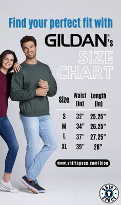 Gildan Size Chart: The Guide to Gildan Sizing for Men, Women, and Kids | ShirtSpace Body Name, How To Measure Yourself, Gildan Hoodie, Size Chart For Kids, Charts For Kids, Simple Tshirt, Gildan Sweatshirts, Workout Hoodie