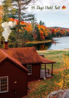 A Cabin In The Woods, Ecological House, Autumn Foliage, Autumn Morning, A Cabin, Autumn Scenery, Cabin In The Woods, Cabins And Cottages, Cabin Life