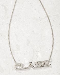 Our very first personalized jewelry piece is here- Meet the Luv Aj Fine Nameplate Necklace. Available in Sterling Silver or 14K Gold, this classic piece is perfect to customize for yourself or a gift for a friend. This necklace is available in two nameplate sizes (shop the Mini version here) and in two fonts and two chains to really make it your own xx Luv Aj, Nameplate Necklace, Gift For A Friend, Fine Jewels, Necklace Vintage, Name Plate, Ring Necklace, Vintage Necklace, Diamond White