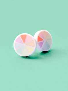 Pastel Color Wheel Studs - Pop Pastel Pastel Color Wheel, Emo Photos, Kawaii Pastel Goth, Pop P, Goth Earrings, Kawaii Earrings, Food Earrings, Earrings Art, Balloon Gift