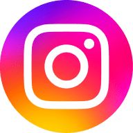 the instagram logo is displayed on a white and purple background with an orange circle