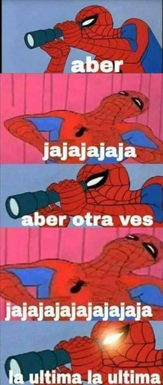 spider - man with the caption's in spanish and english