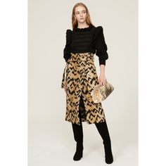 Yellow animal print cotton (100% Cotton). Pencil skirt. Back zipper closure. 32" from waist to hemline. Imported. Leopard Print Mini Skirt For Fall, Chic Leopard Print Skirt For Fall, Fall Leopard Print Midi Skirt, Chic Lined Leopard Print Skirt, Chic Leopard Print Lined Skirt, Yellow Animals, Rent The Runway, Closet Designs, Ulla Johnson