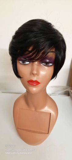 Exactly as pictured, high quality unprocessed human hair pixie cut short wig in black. Also available in #4 ( chocolate brown)Feel free to ask any question Pixie Cut Short, Hair Pixie, Quality Wigs, Modern Hairstyles, Short Wigs, Brazilian Human Hair, Stylish Hair, Short Cuts, Frontal Wigs