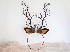 This beautiful antler headband is a lovely accessory, perfect for a party or photo-shooting session. Head circumference:  one size fits all (adjustable) / fits adults and older children Deer Antler Headband, Deer Antlers Headband, Antler Headband, Deer Head, Deer Antler, Deer Antlers, Natural Silk, Baby Halloween, Turbans