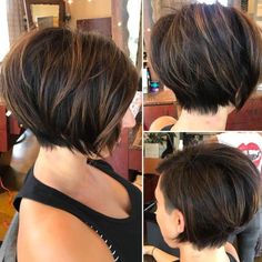 Short haircuts that are stop-you-in-your-tracks gorgeous Brown Balayage Bob, Asymmetrical Bob Short, Short Sassy Haircuts