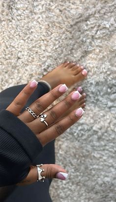 Girly Acrylic, Basic Nails, Simple Acrylic Nails, Short Acrylic, Acrylic Nails Coffin Pink