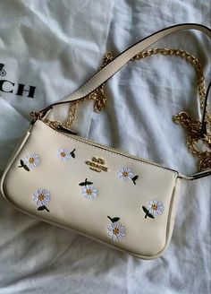 Flower Coach Bag, Cute Designer Bags, Coach Mini Bag, Trendy Purses