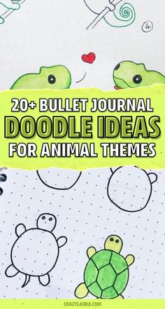 Journal Doodle Ideas, Doodle Tutorial, Bujo Doodles, Doodle Art Journals, Doodle Ideas, Doodle Fonts, Animal Doodles, Bullet Journal Notebook