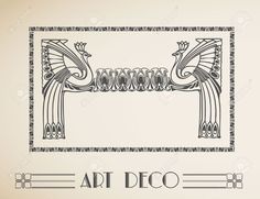 an art deco font with decorative ornaments and lines in the style of art deco stock photo