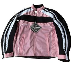 Nwt Bilt Women's Motorcycle Jacket Size Medium Pink & Black Motorcycle Jacket Women, Racer Jacket, Varsity Jackets, Protective Gear, Motorcycle Women, Pink Black, Motorcycle Jacket, Varsity Jacket, Black Color