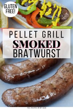 there is a grilled bratwurst on the plate