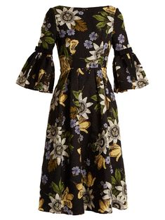 Vestido Erdem Work Dresses, African Print Dresses, Dressy Dresses, Lightweight Dress, Knee Length Dresses, Embellished Dress, Dresses Black, Sewing Dresses, Featuring Dress