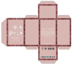 an open box with the label on it that says lily daisy and is cut out into four