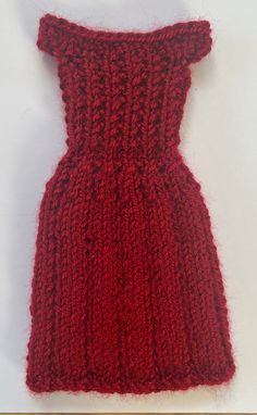 Hand knitted Patterned dress. Knitted with high quality wool Deep Red Dress, Patterned Dress, Doll Dresses, Deep Red, Dress Patterns, Doll Dress, Doll Toys, Hand Knitting, Red Dress