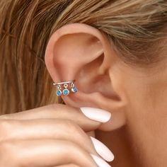 Ear Piercing Sets Opal, Wrap Earrings, Pura Vida Bracelets, Silver Ear Cuff, Pinky Promise, Open Ended, Silver Accessories, Silver Roses, A Rose